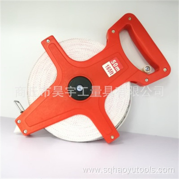 30m 50m 100m orange frame Leather Measuring Tape